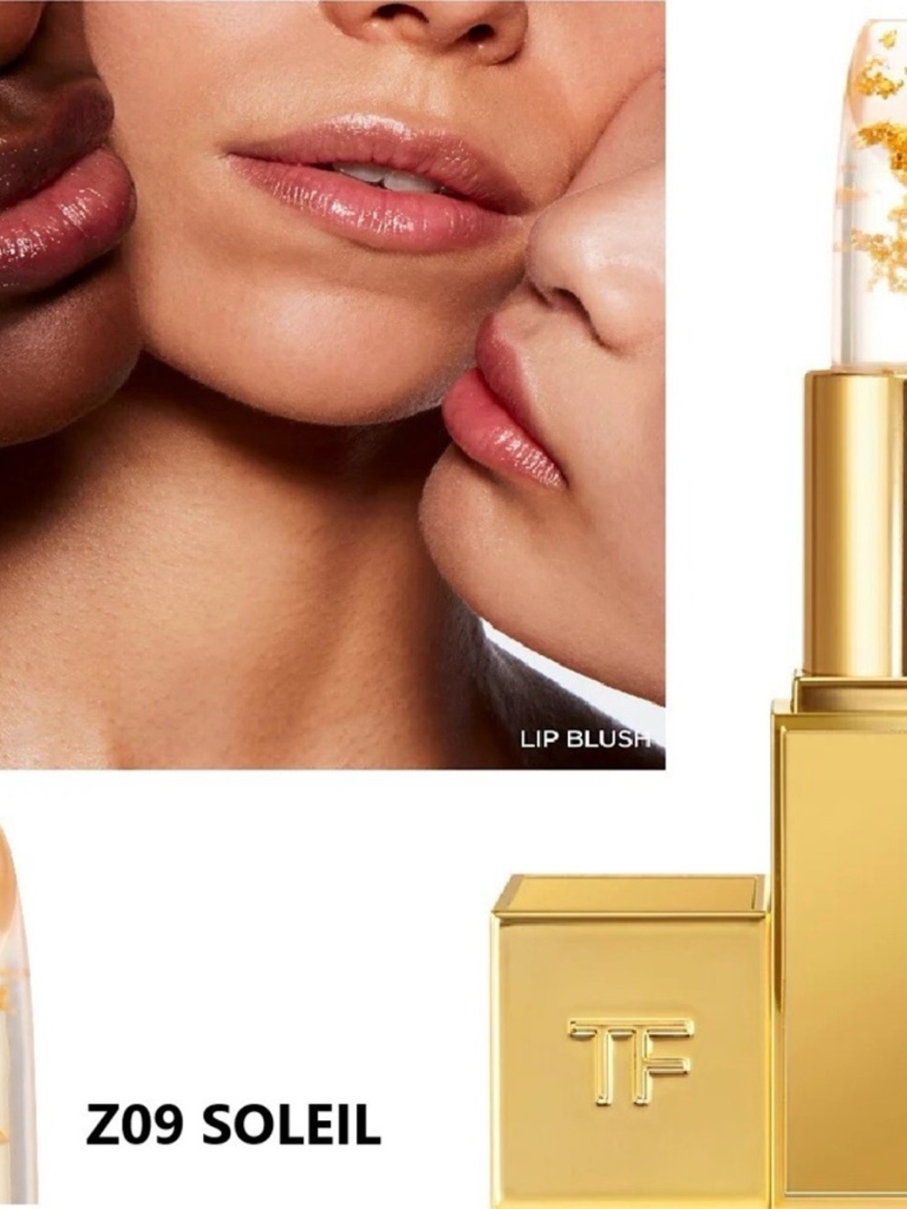 Tom Ford Lip Blush Z09 Soleil — Sheer Pink with Gold Flakes